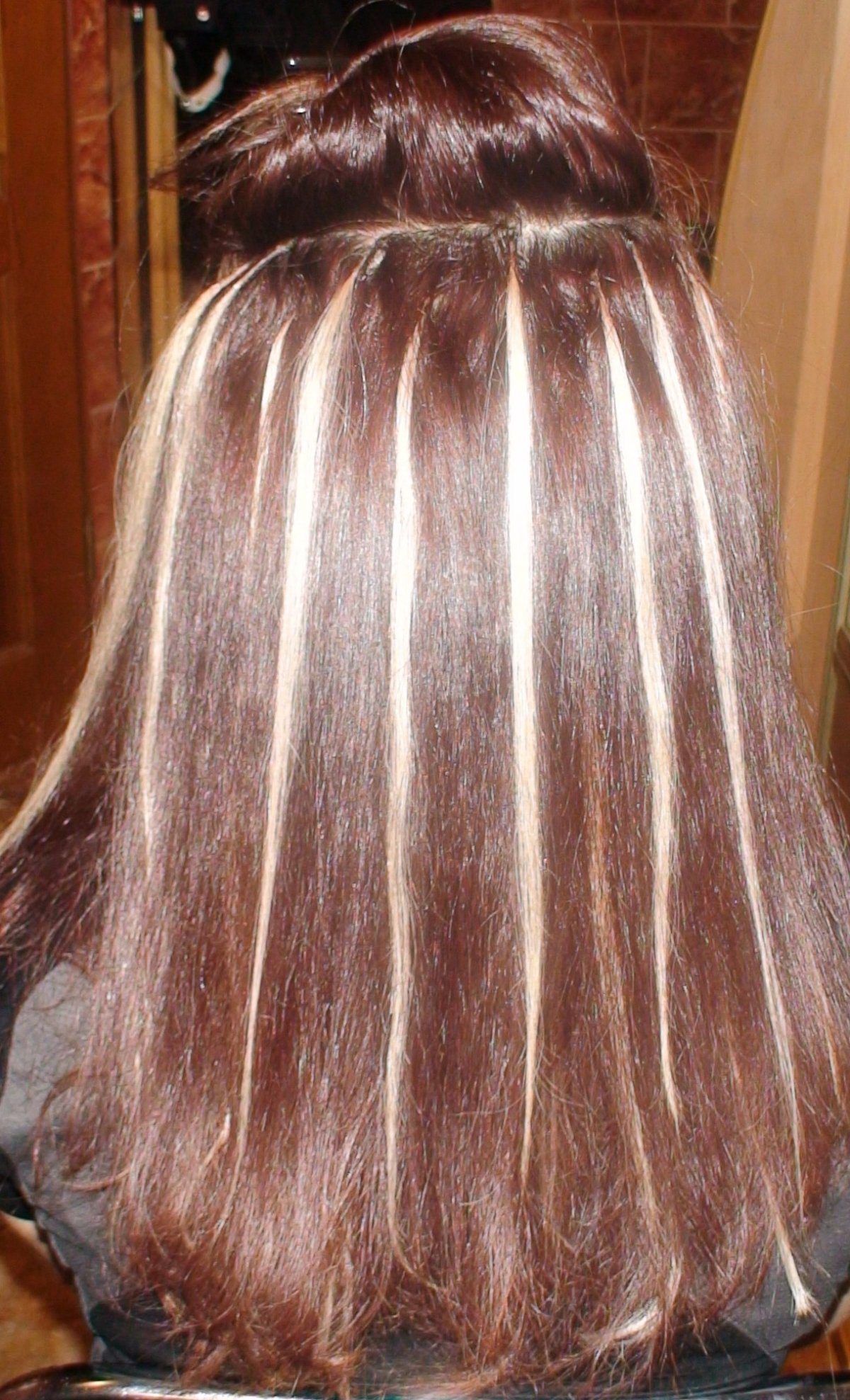 Мелирование наращиванием