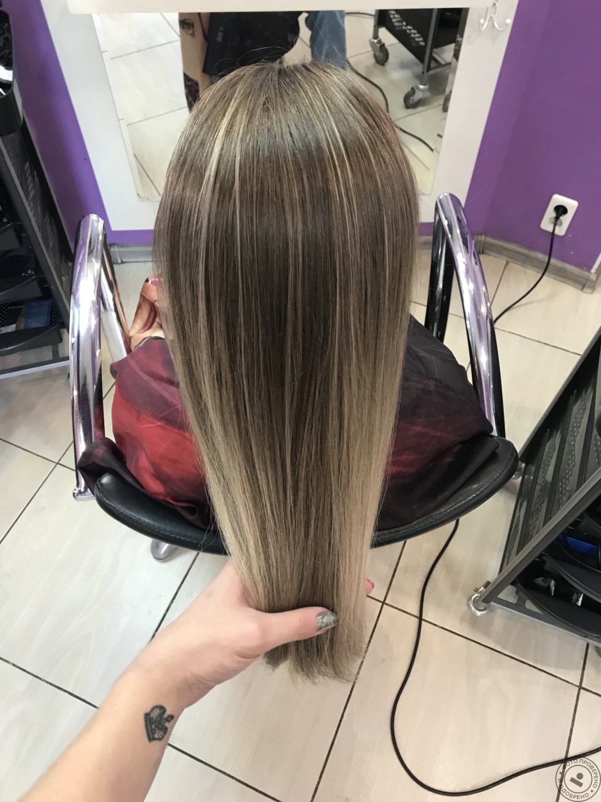 Мелирование наращиванием