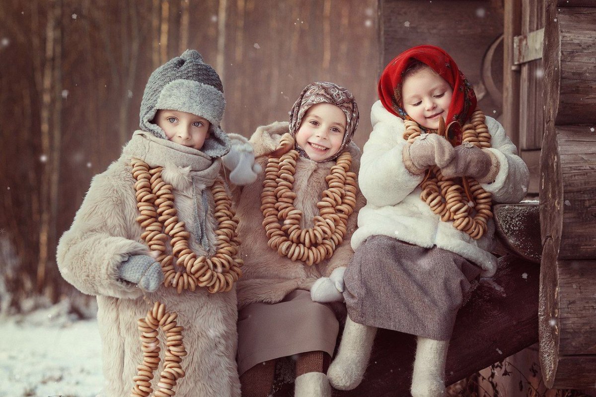 Фотосессия детей зимой