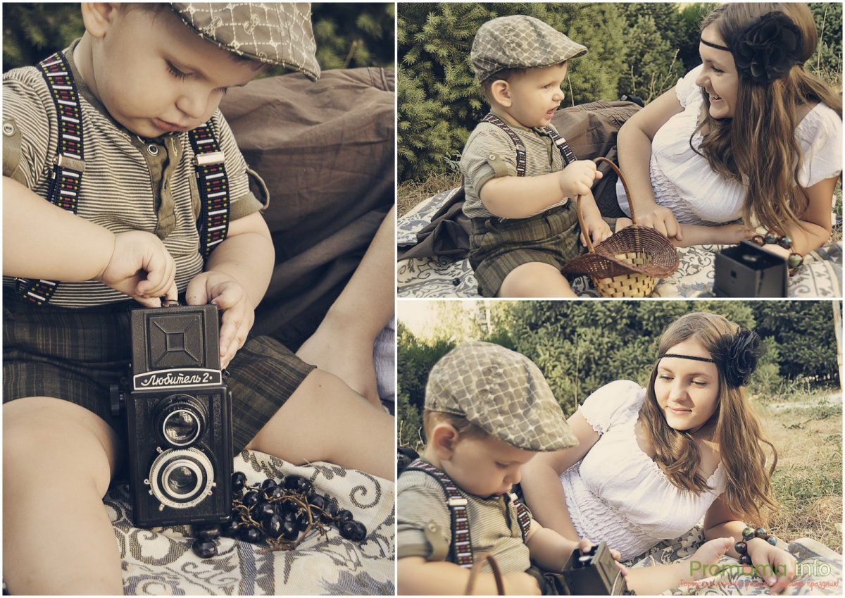 Фотосессия семьей в стиле Винтаж