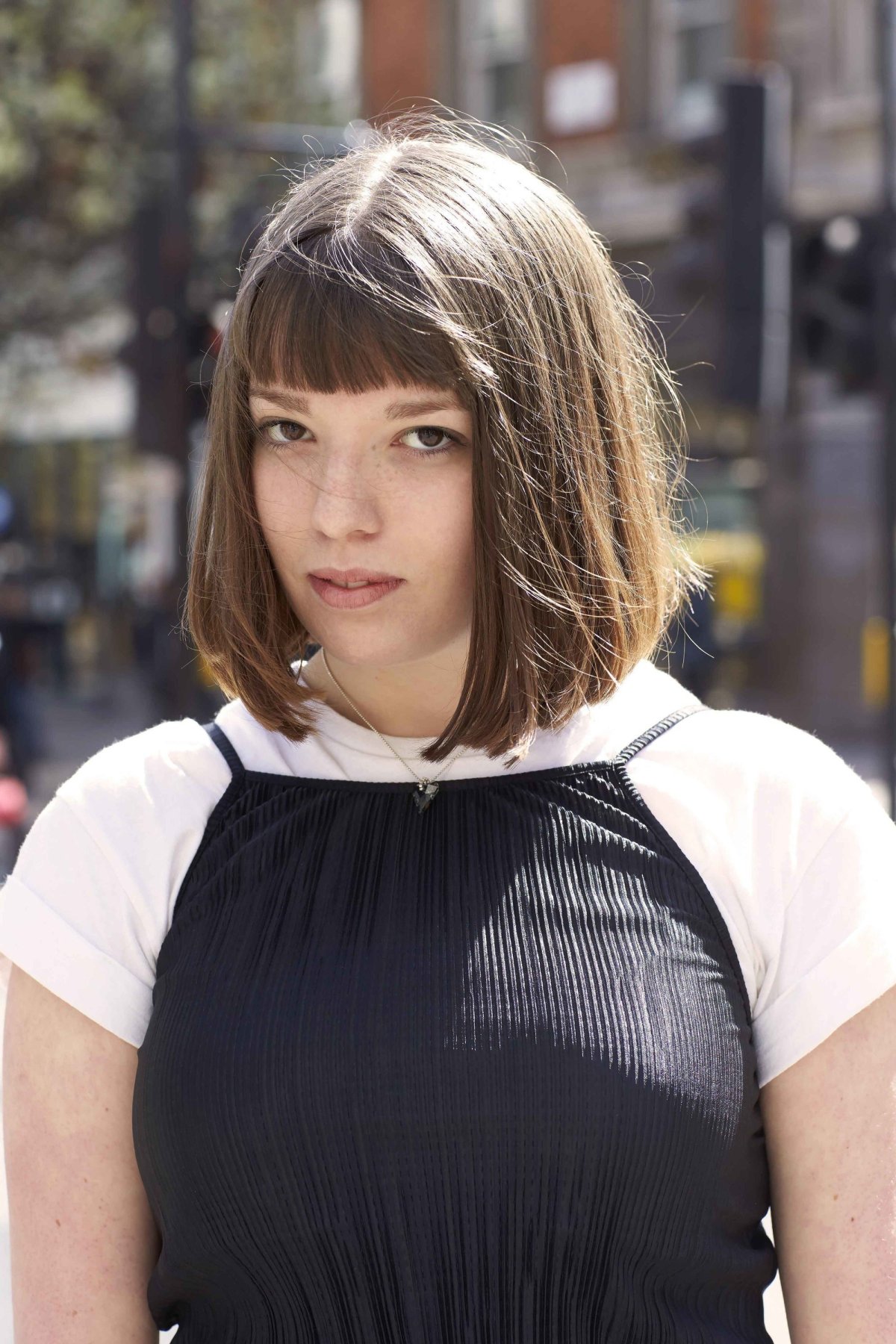 Чёлка для полных короткая