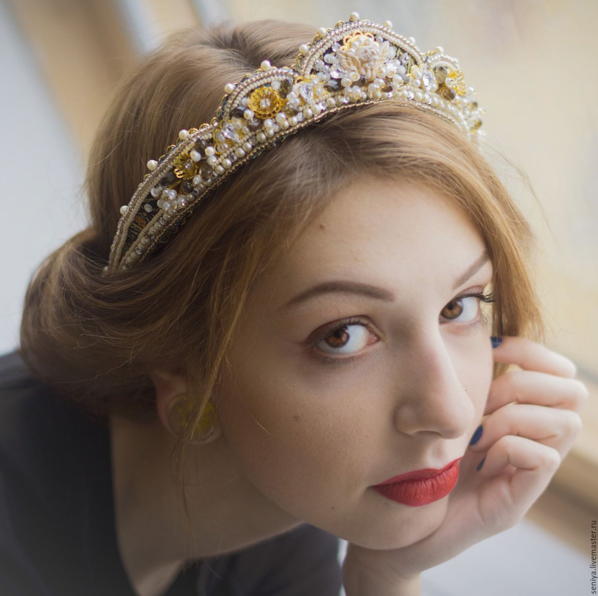 Свадебная тиара кокошник