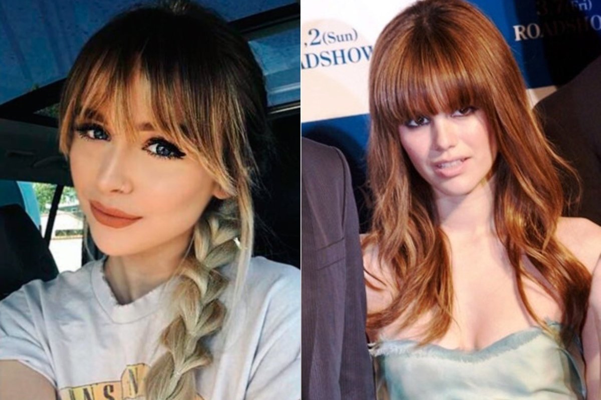 Полукруглая челка с удлиненными концами