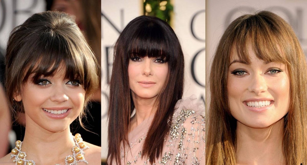 Челка для квадратного лица