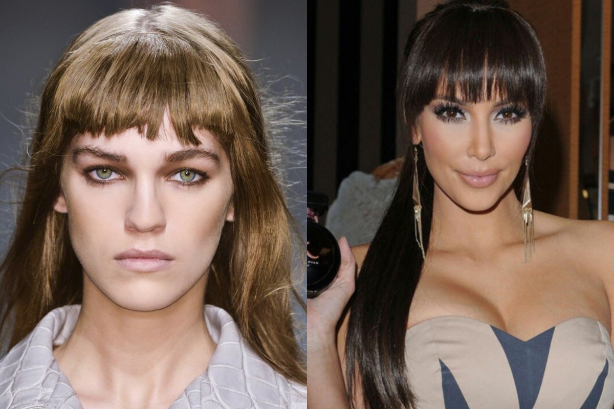 Челка для большого носа