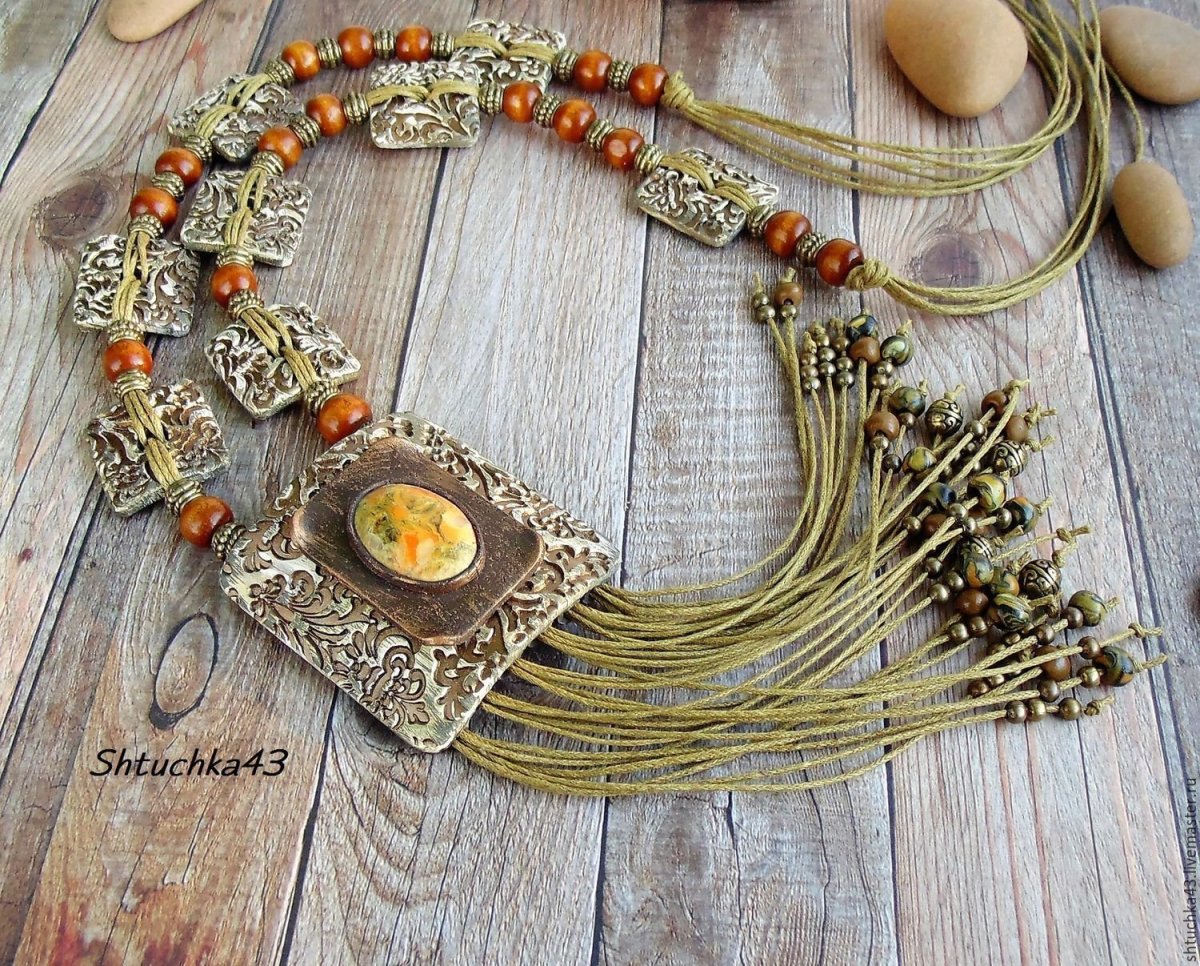 Украшения надежды Плотниковой из полимерной глины