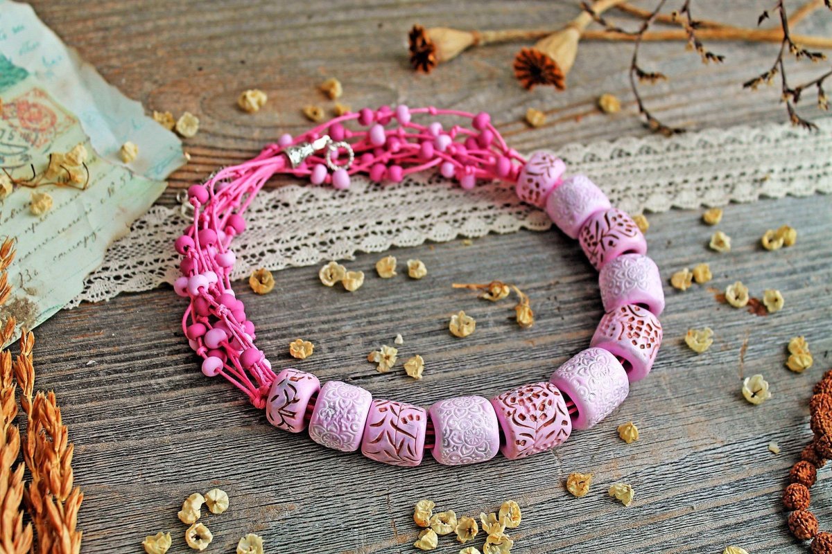 Этно браслет из полимерной глины мастер класс