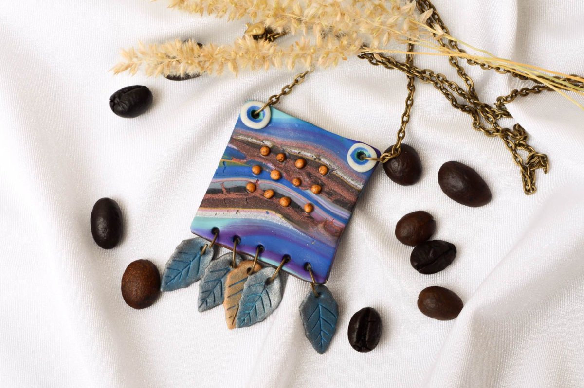 Полимерная глина бижутерия в стиле этно