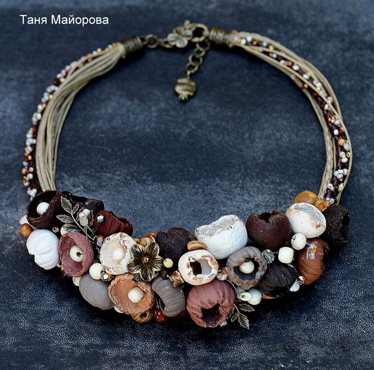 Полимерная глина бохо ожерелье