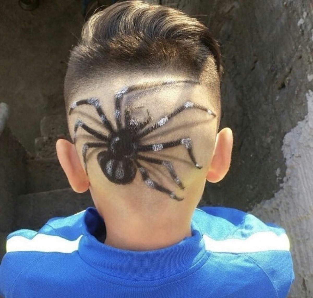 Паутина на голове стрижка