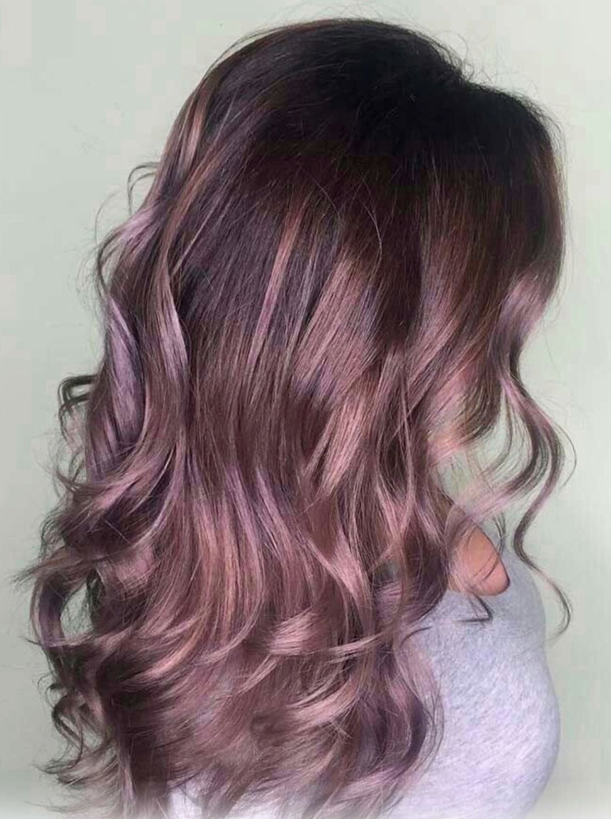 Коричнево фиолетовые волосы