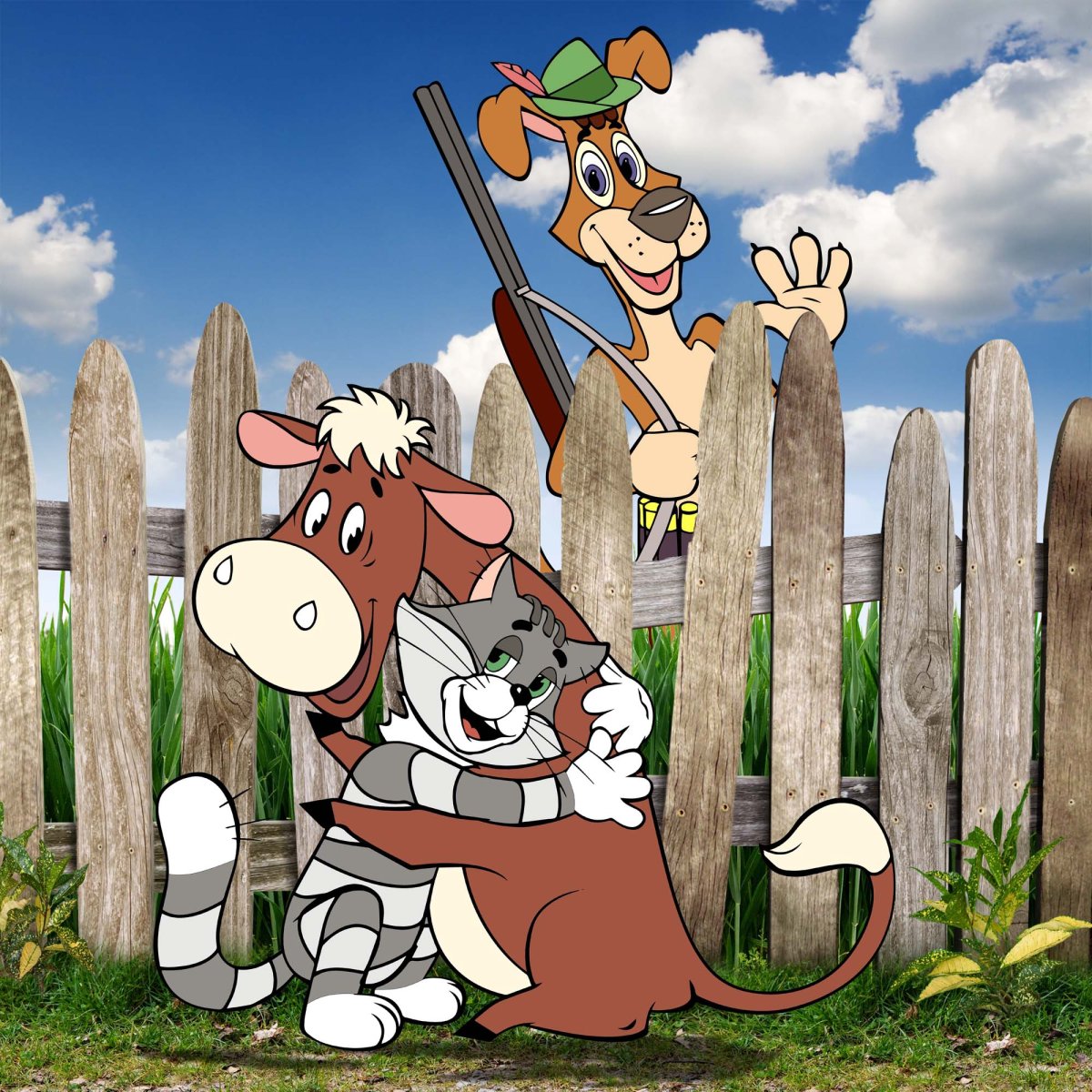 Простоквашино кот Матроскин с коровой