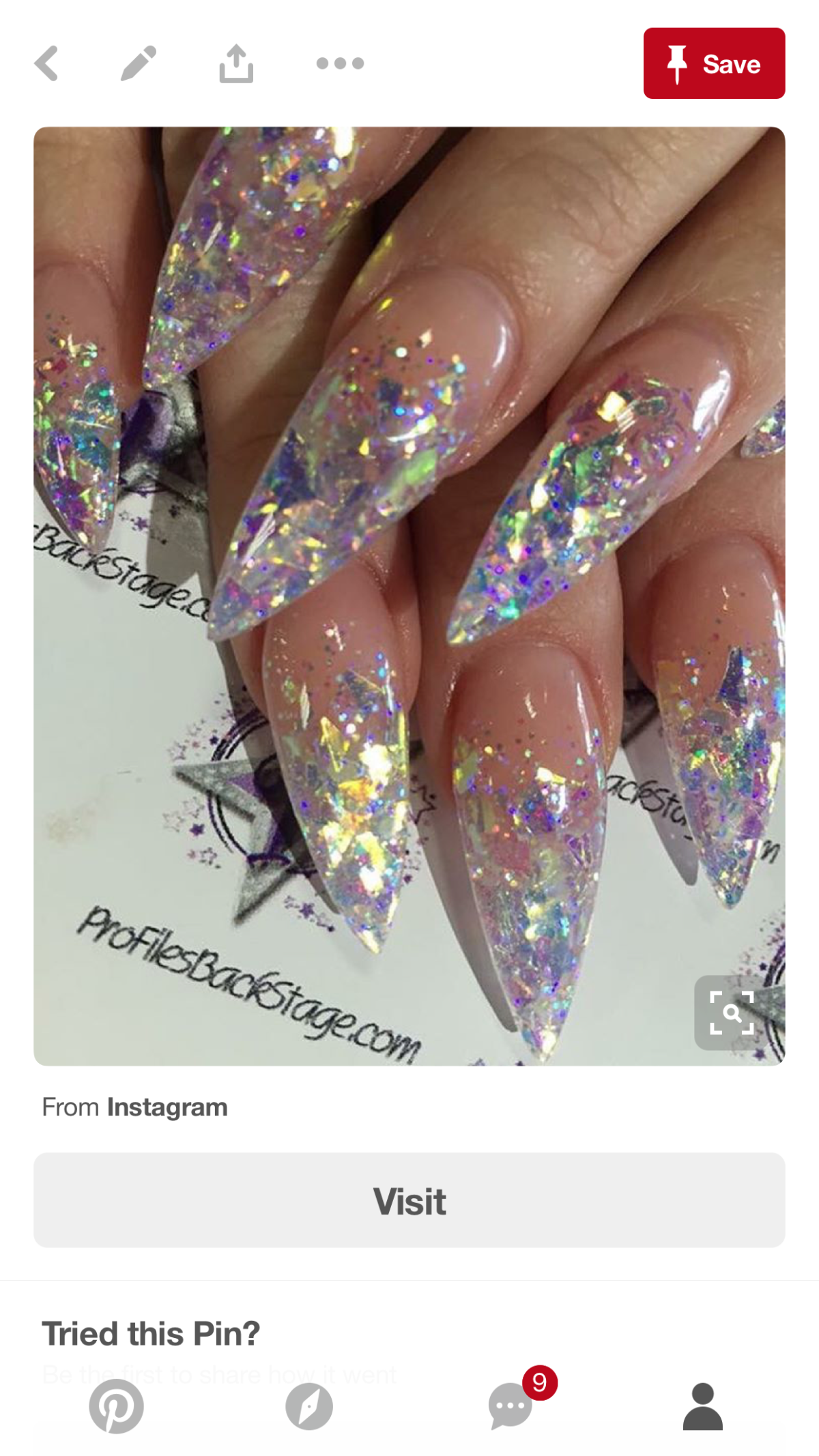 Ногти миндаль Аквадизайн