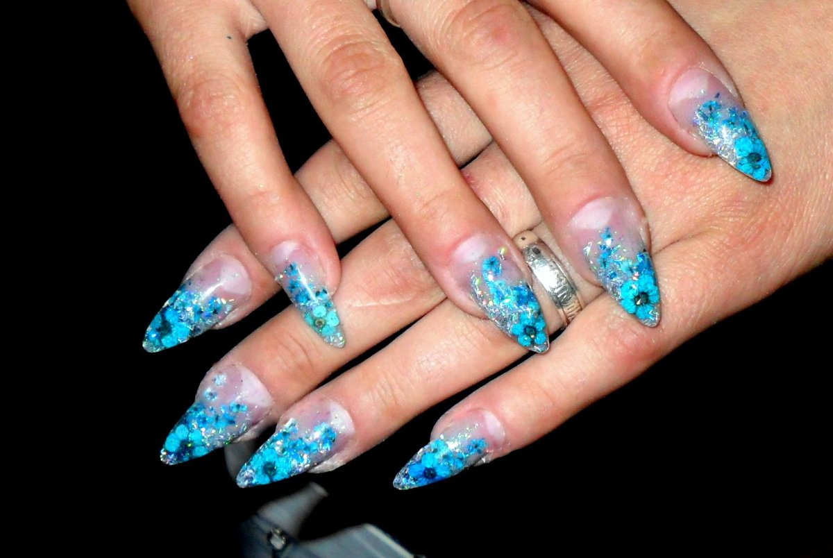 Красивый маникюр аквариум