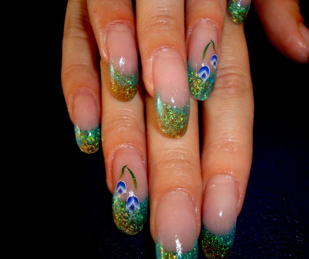 Выкладной френч аквариумный зелёный