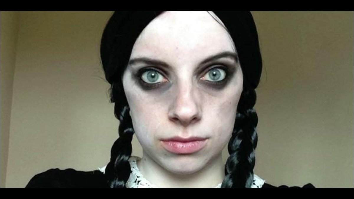 Макияж Венсдей Аддамс