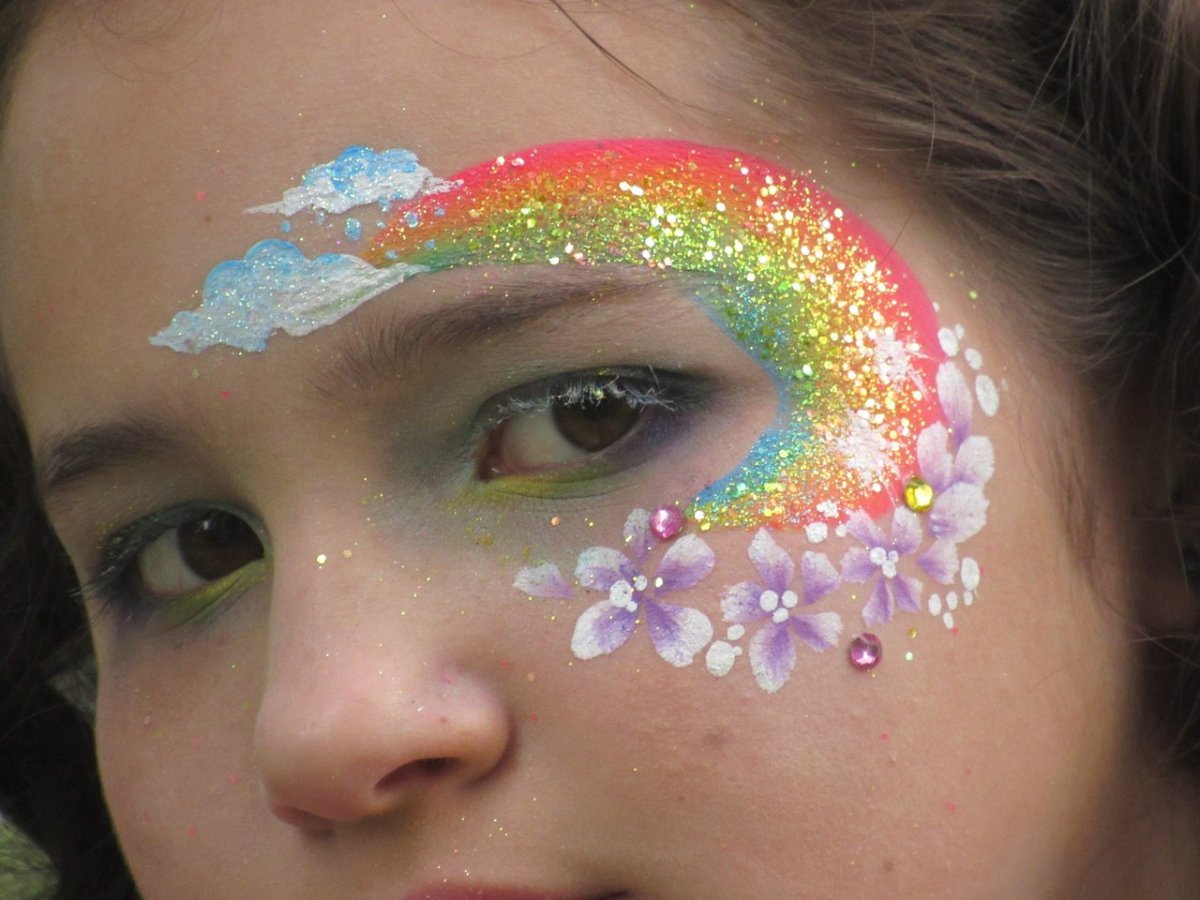 Блестки на лицо детям