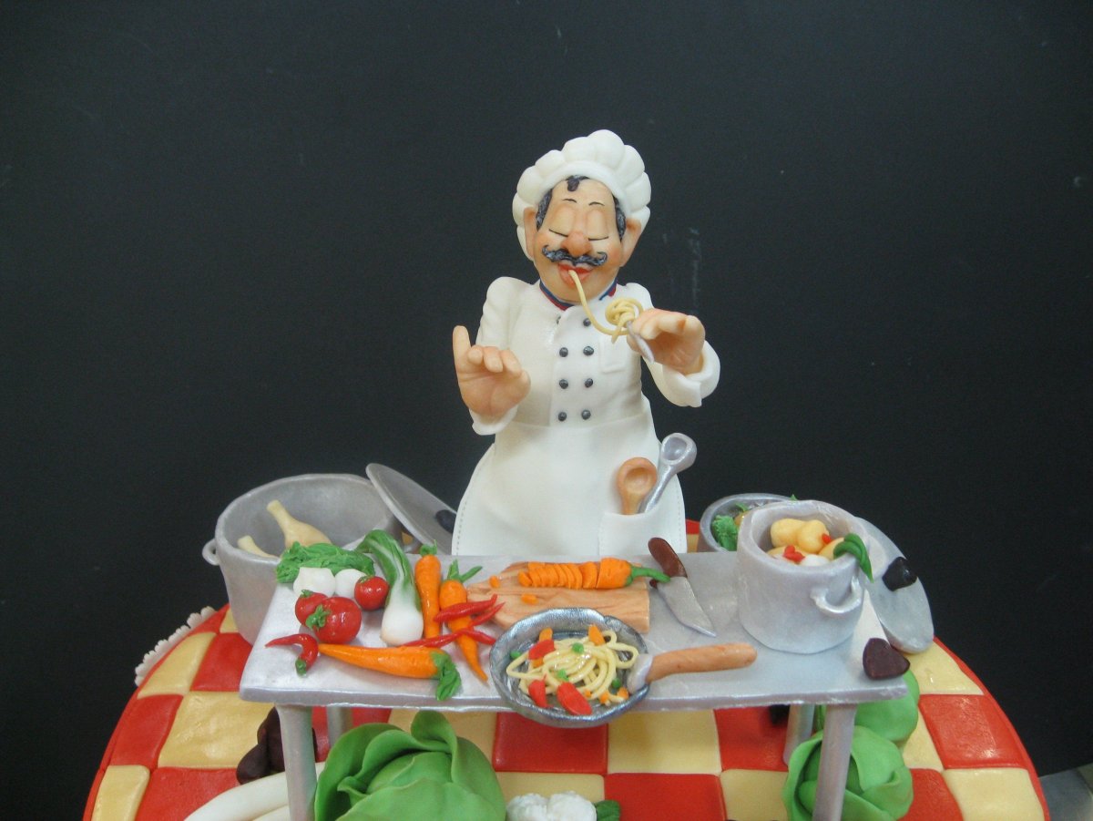 Торт с фигуркой повара