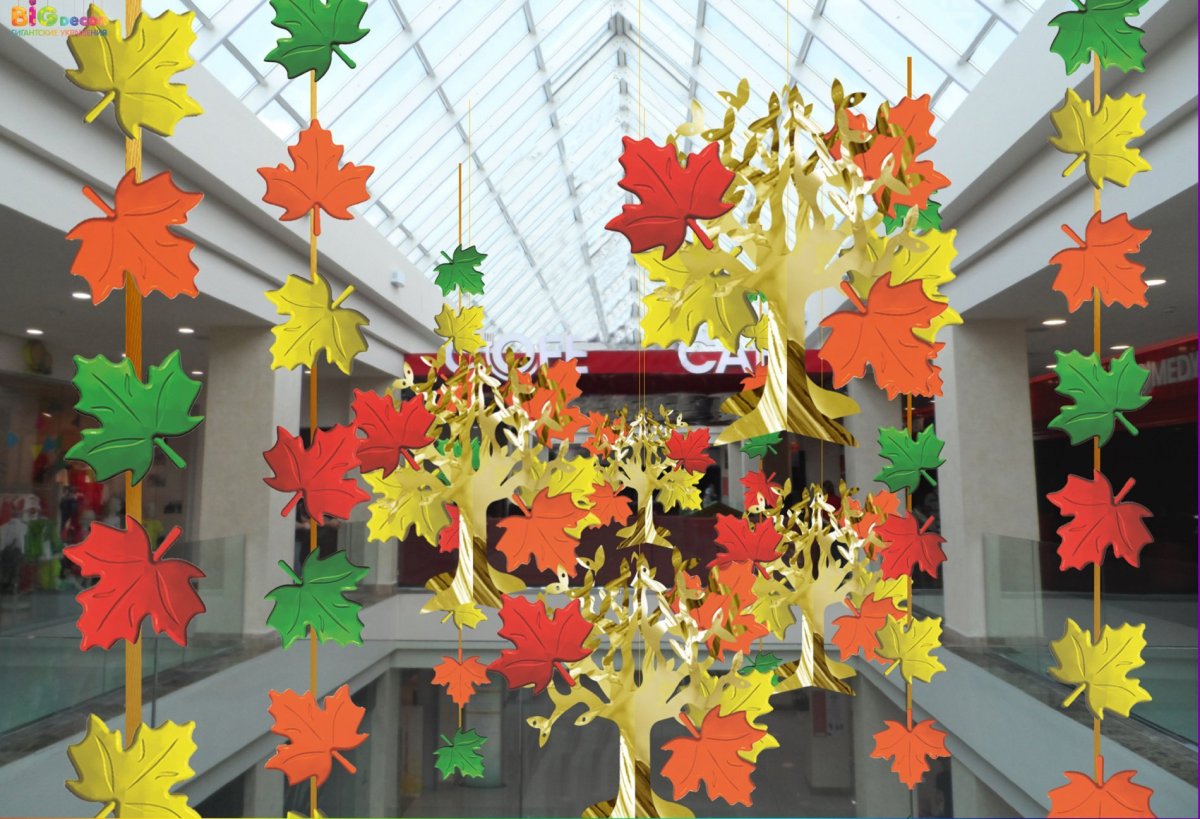 Осеннее украшение группы в детском саду