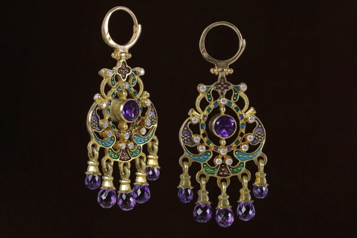 Золотые лунницы золото серьги