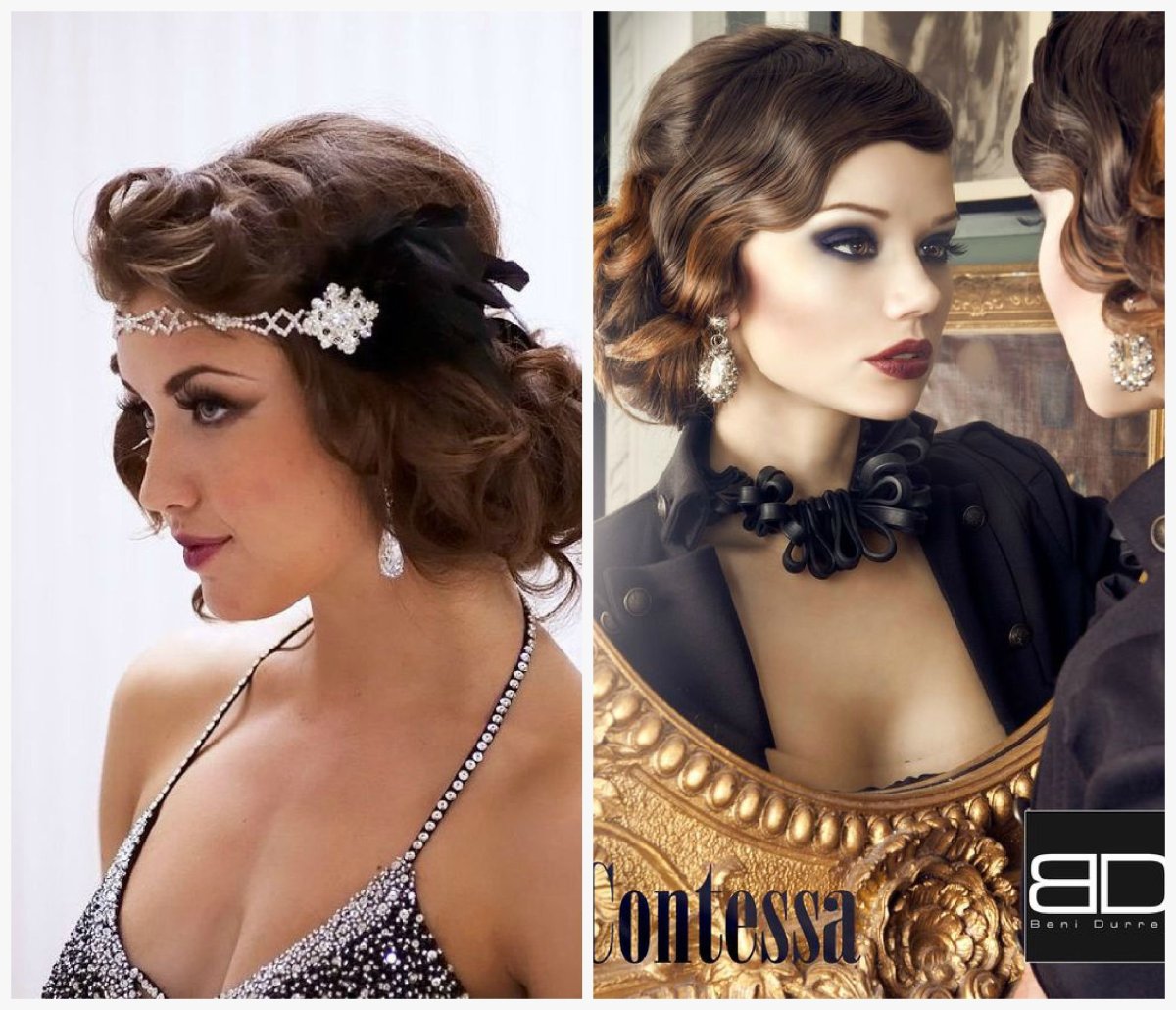 Прическа в стиле Гэтсби на короткие