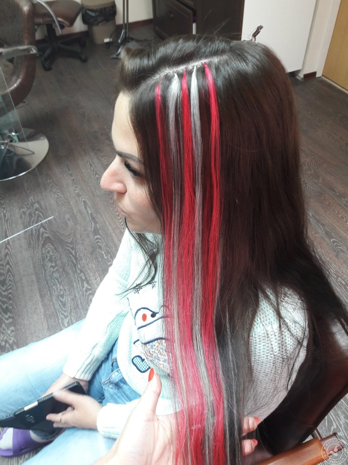 Наращивание цветных прчдок