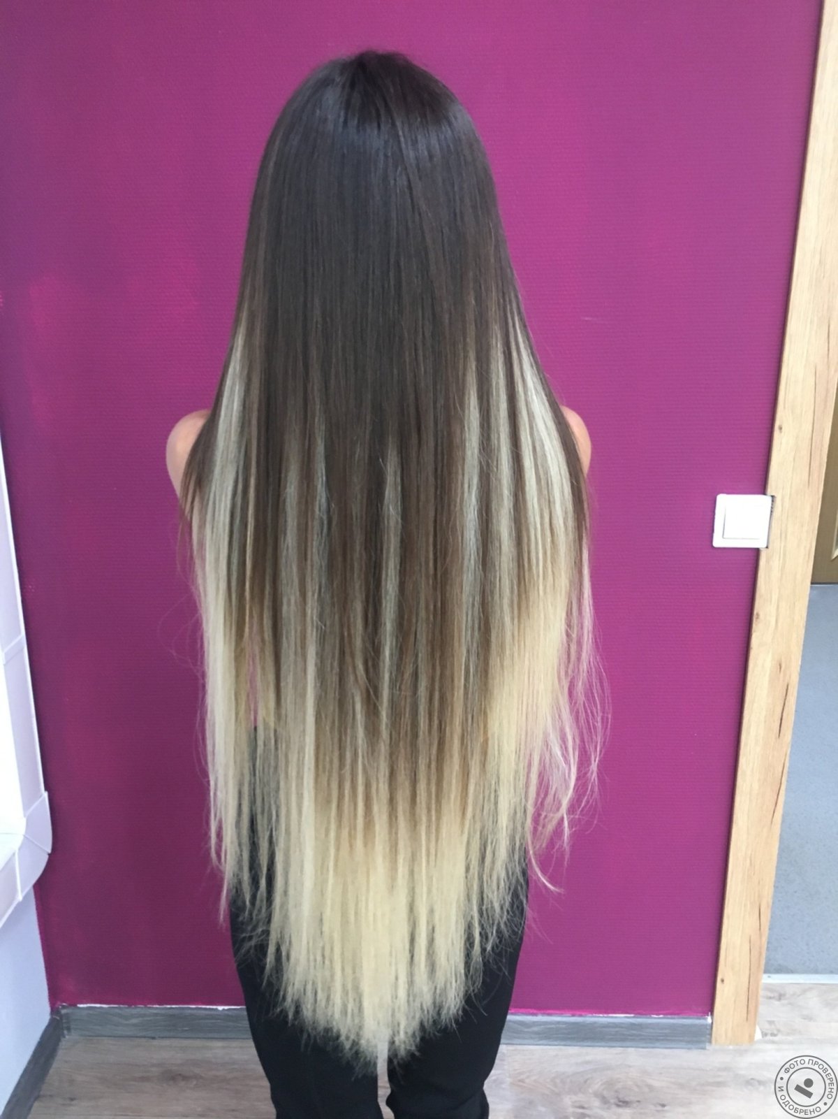 Омбре на нарощенных волосах