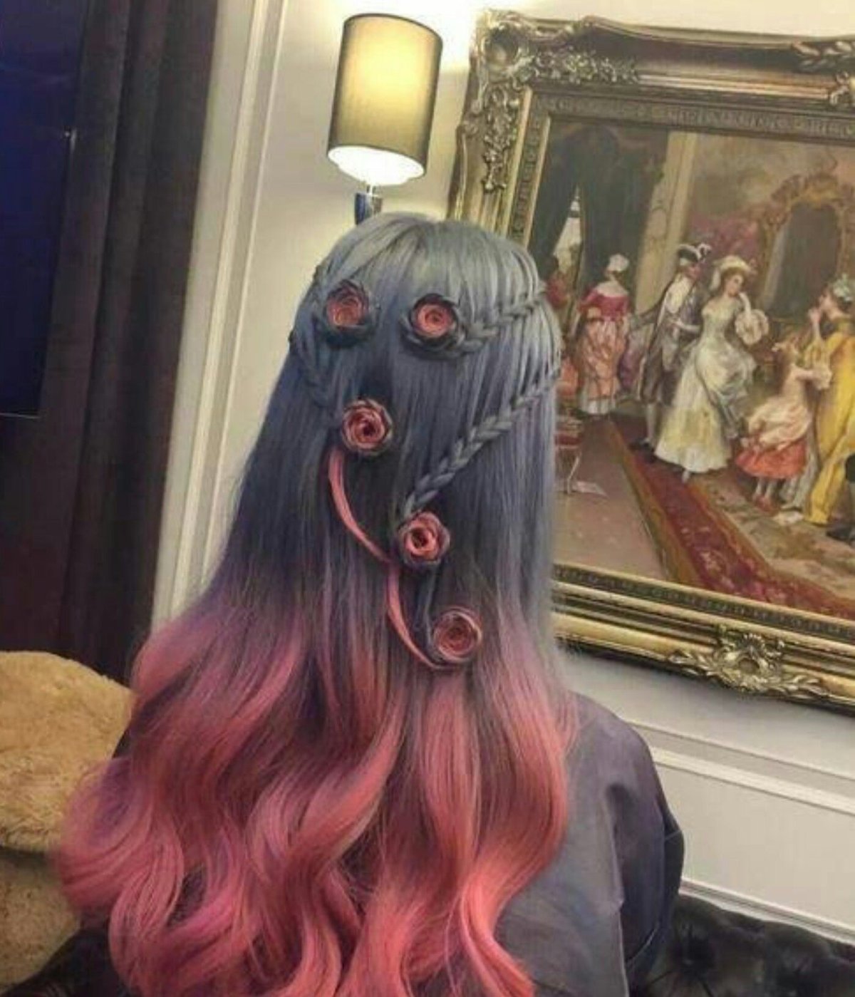 Необычная покраска волос