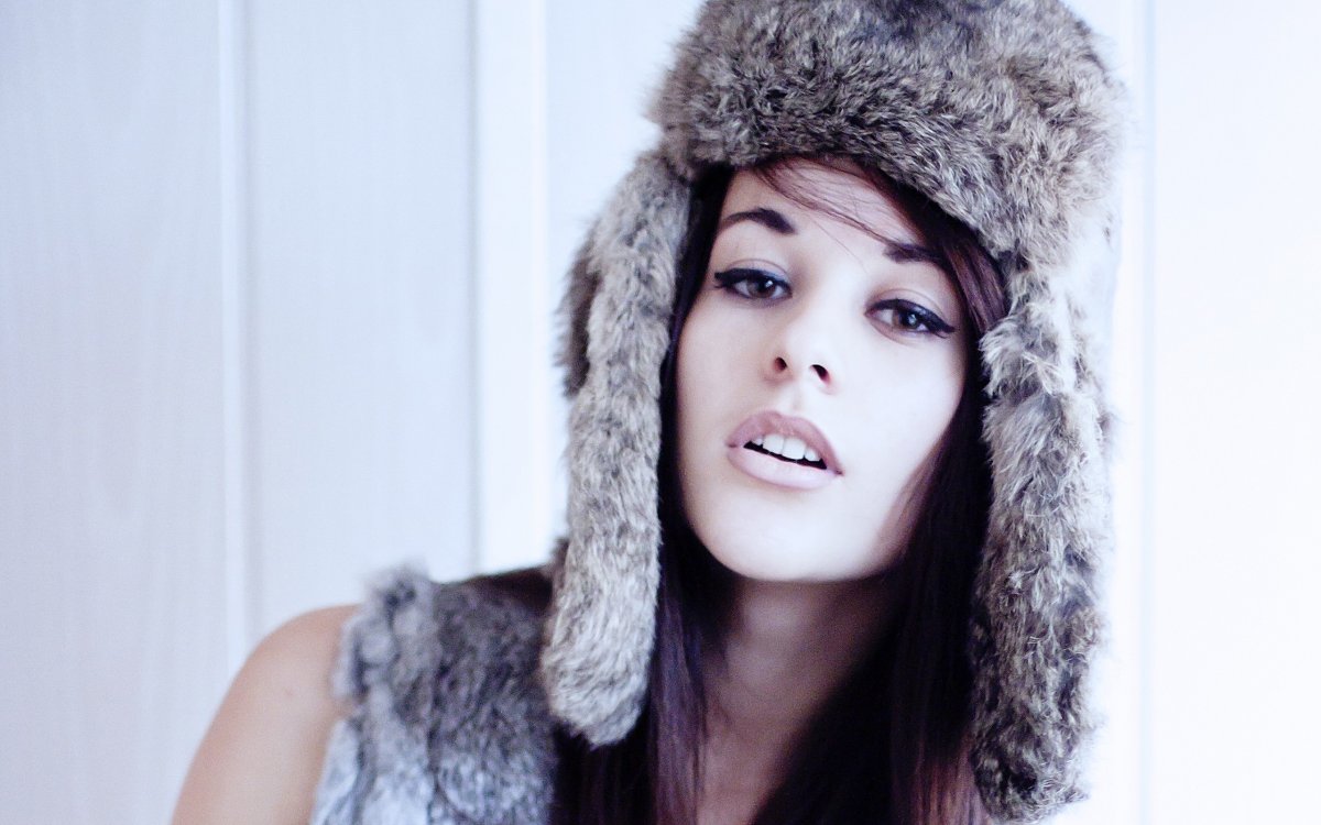 Фотосессия в шапке ушанке