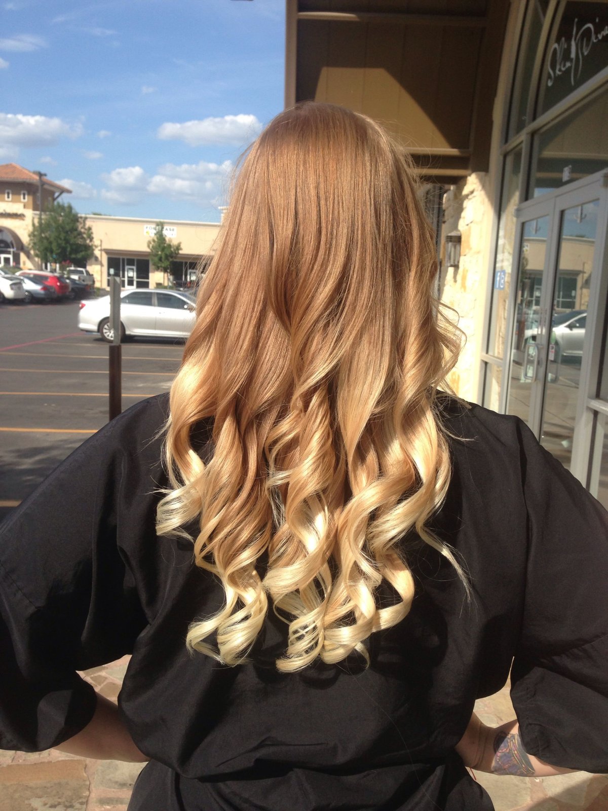 Светлые кончики волос