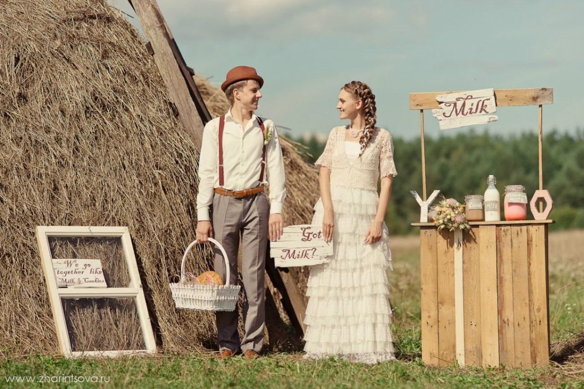 Свадебная фотосессия в стиле Кантри