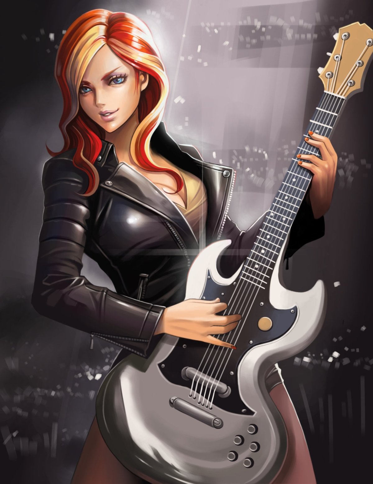 Рок девушка арт