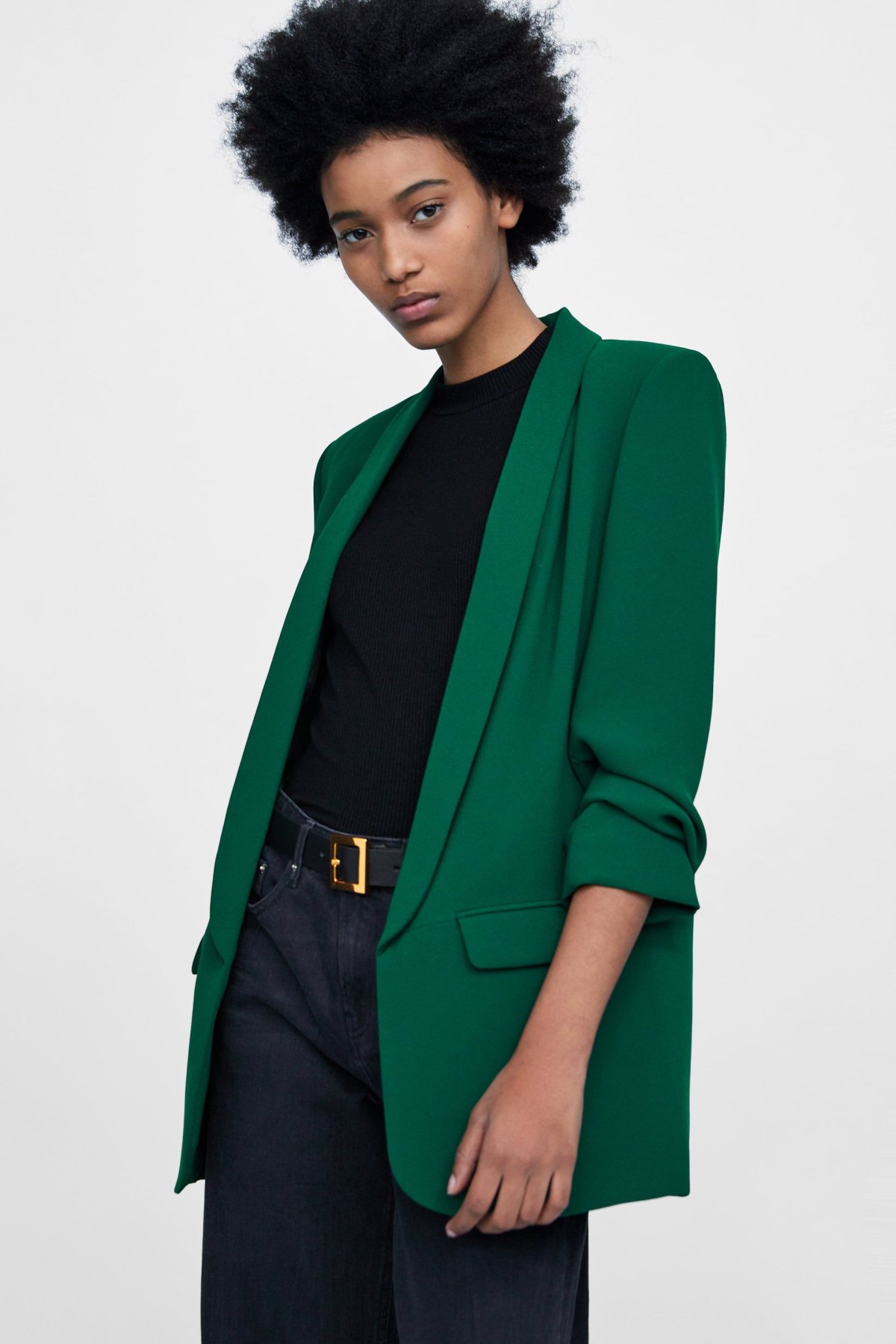 Платье блейзер зеленое Zara