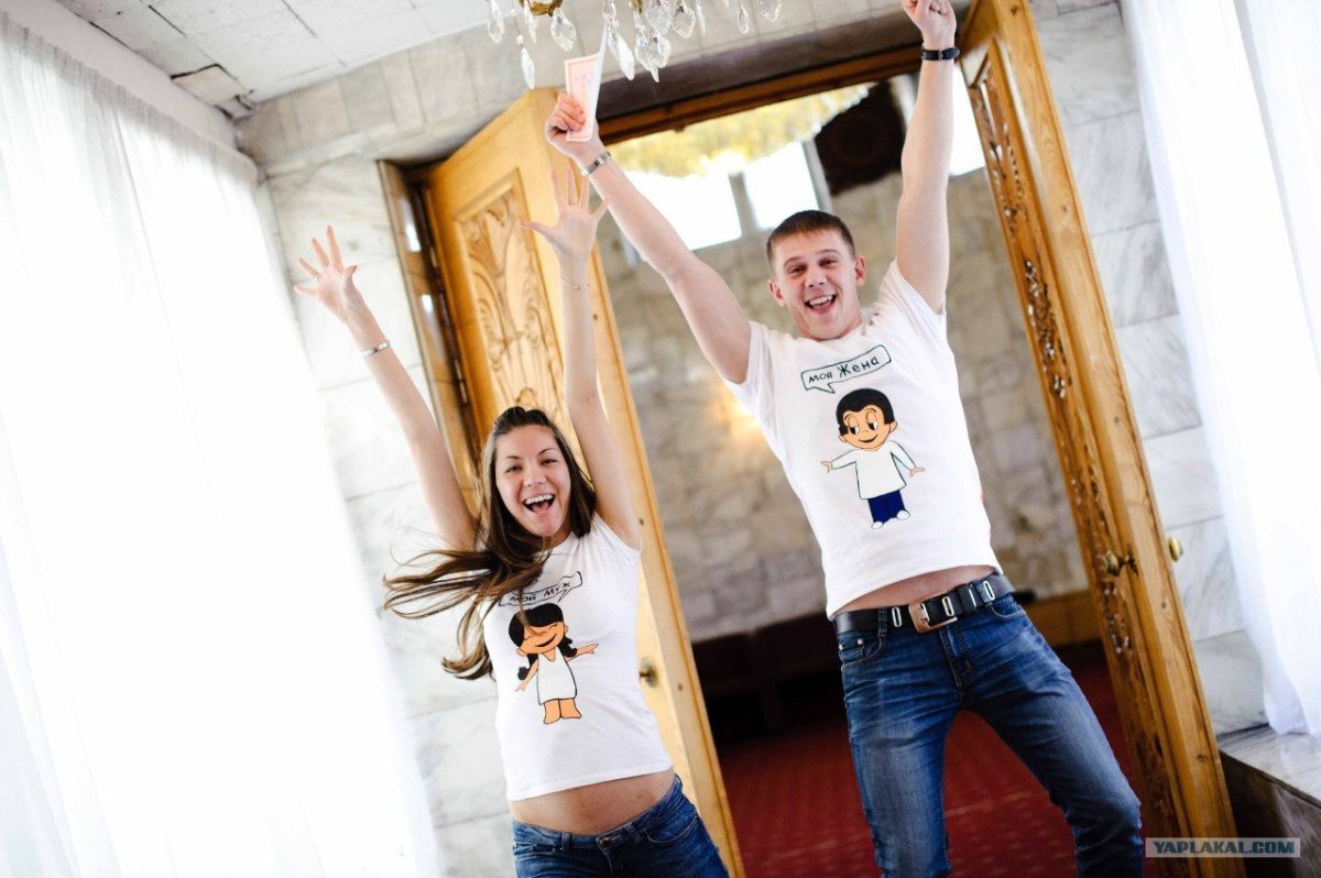 Свадьба в футболках и джинсах фотосессия